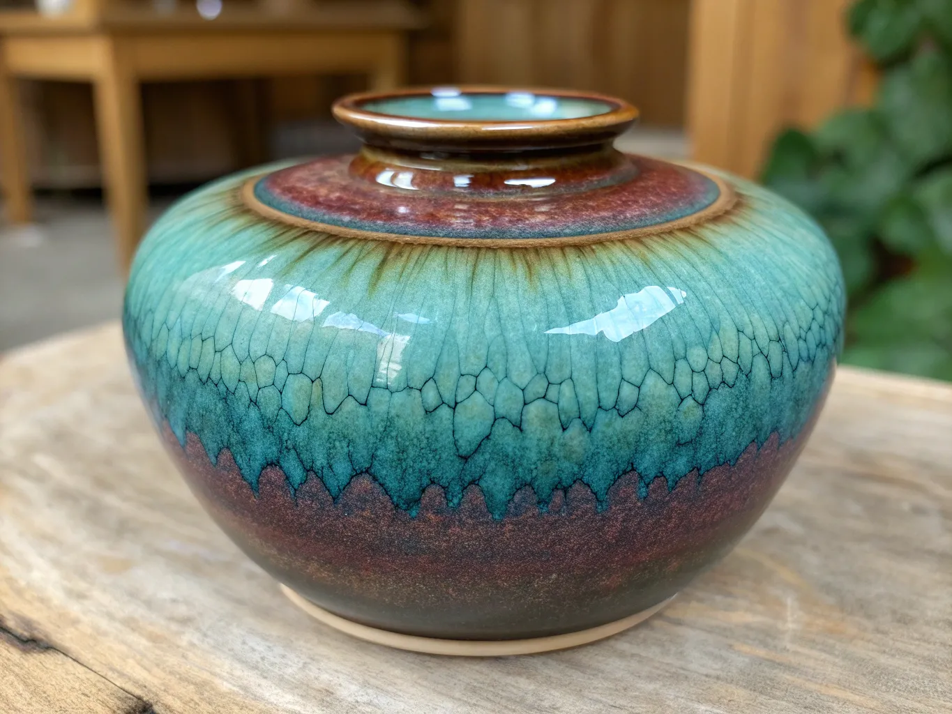 Custom ceramic piece with unique glaze